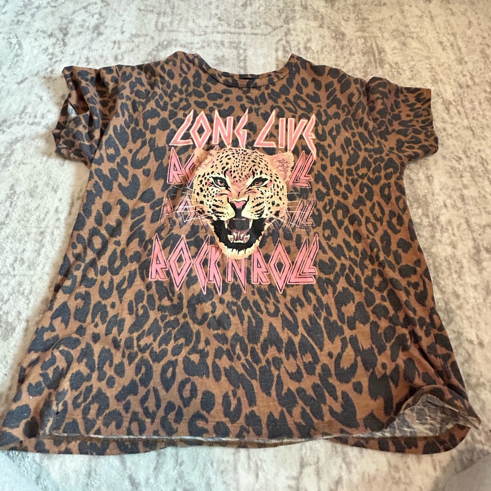Leopard Print Rock & Roll Kids T-Shirt